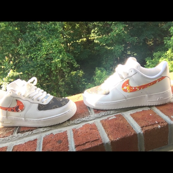 Hand painted custom Louis Vuitton Air Force 1